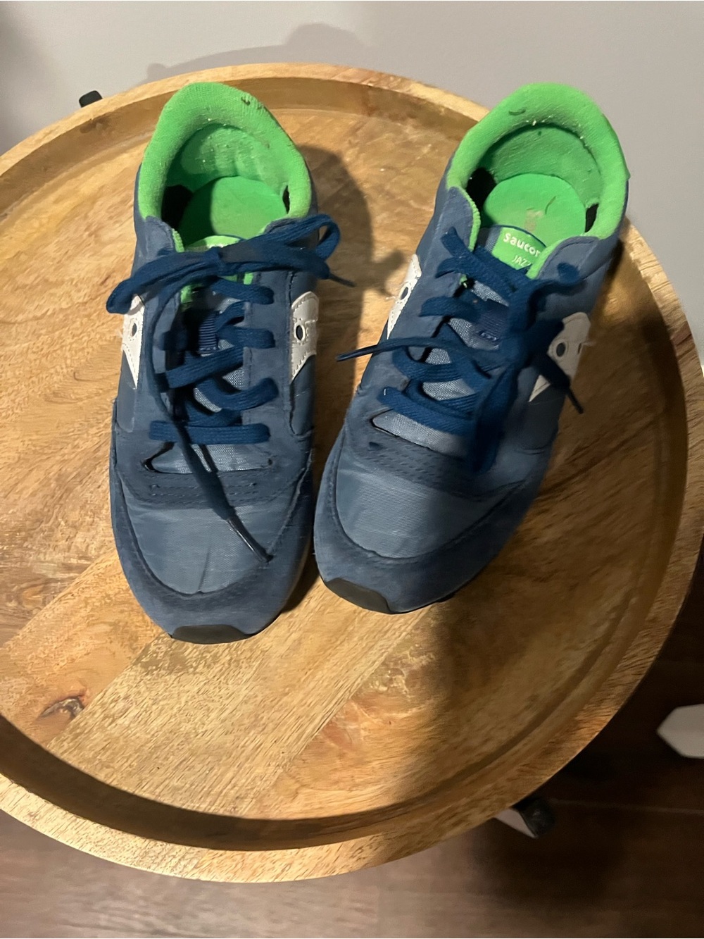 Saucony Navy & Bright Green Athletic Sneakers